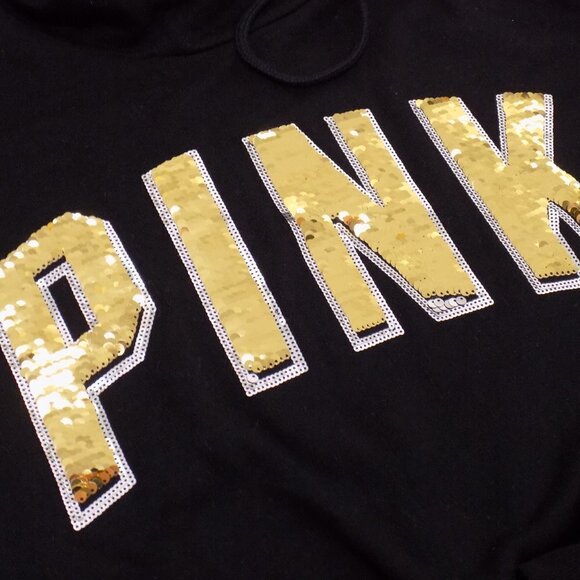 nwt y2k PINKSequin Bling Campus Cowl Neck Sweatshirt Pullover - Picture 11 of 13